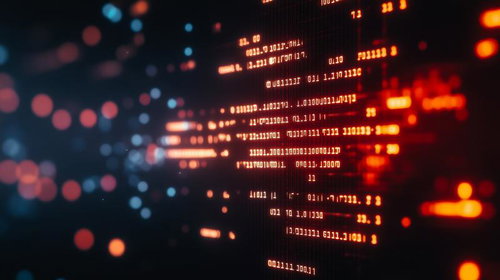 電脳感あるモニターと光のボケ