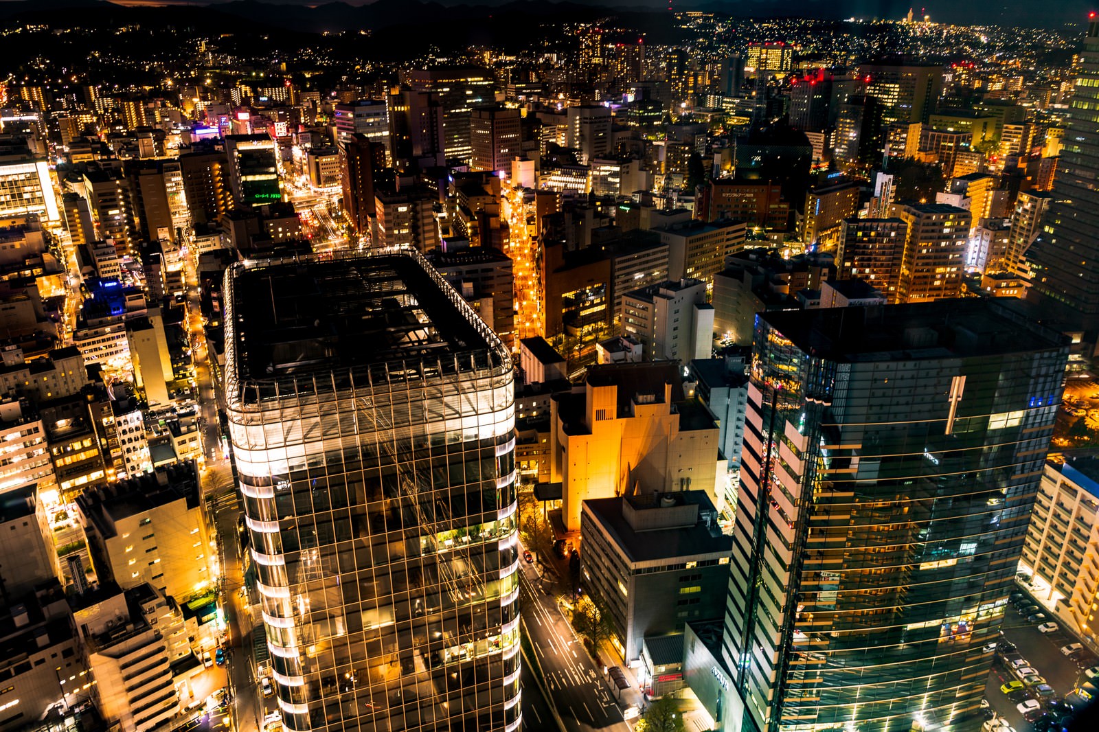 展望台から見た仙台の夜景