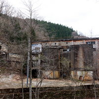 古遠部鉱山跡の廃墟建物｜北海道の鉱業遺産の写真