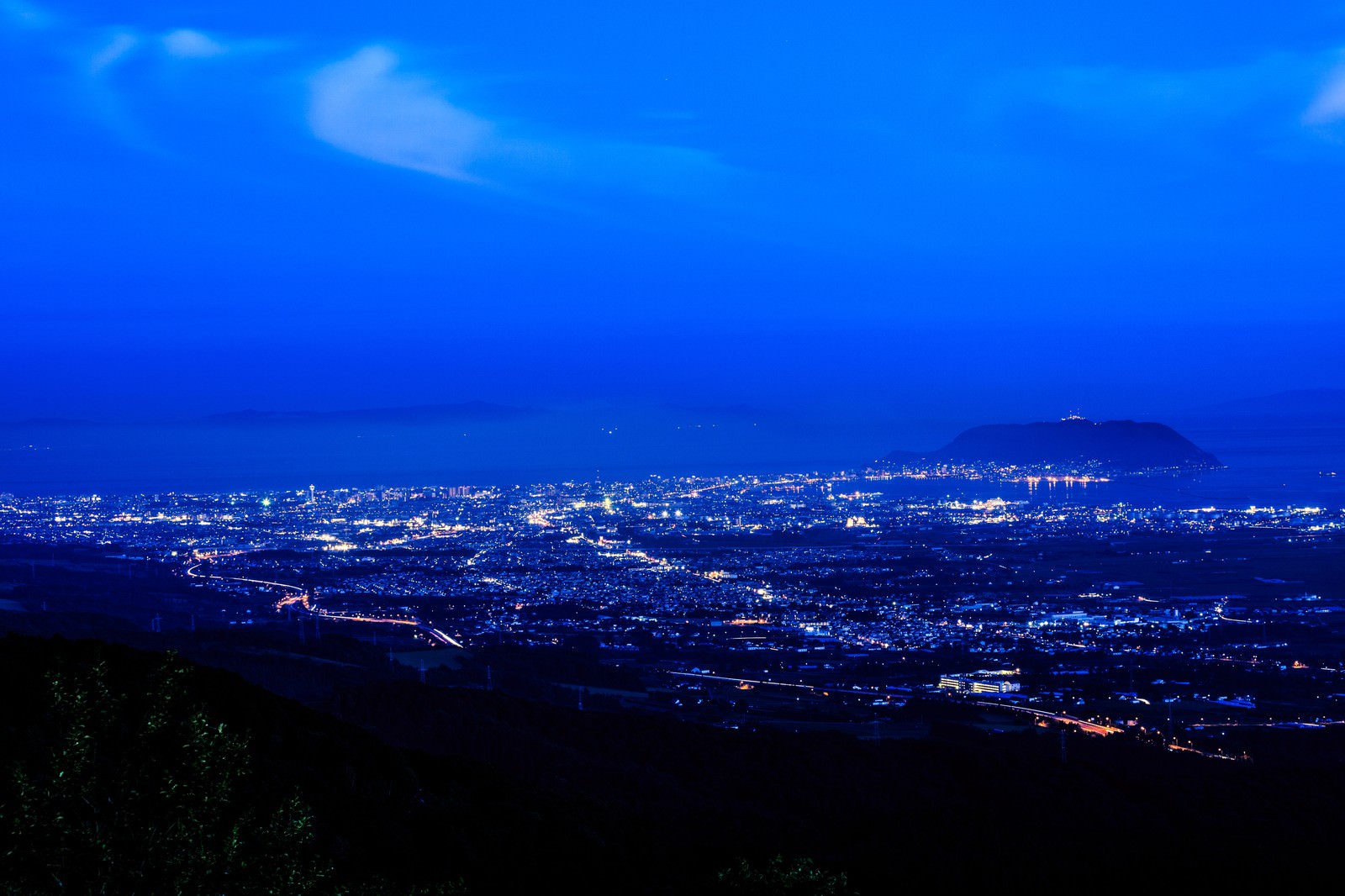山上から見渡す函館の夜景