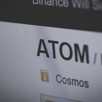 暗号資産ATOM/BTCの取引画面の写真