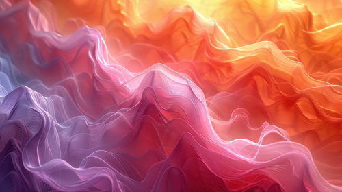 優美な波形が織り成す抽象的なデジタルアート