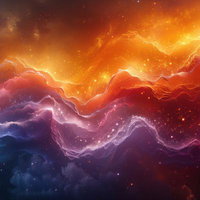 宇宙空間を彷彿とさせる光と色彩のシンフォニーの写真