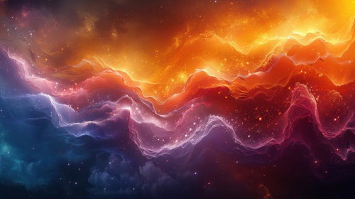 宇宙空間を彷彿とさせる光と色彩のシンフォニー