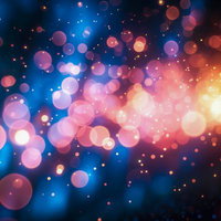 フレアであふれた光の粒が舞うライトリークの写真