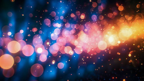 フレアであふれた光の粒が舞うライトリーク