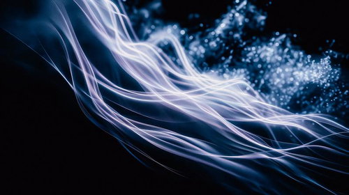 白く伸びるライフストリーム 青白い光の曲線