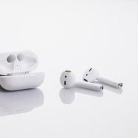 ケースとイヤホンで揃うコンパクトでスタイリッシュなワイヤレスイヤホンの写真