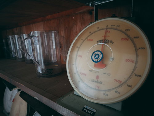 長い間使われずに放置された上皿はかり