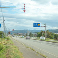 北海道美唄市の国道12号線、29.2kmもある日本一長い直線道路の写真