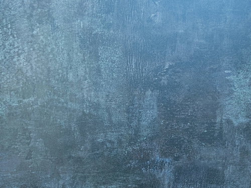 ペイント剥がれと汚れが目立つ古い青い壁のテクスチャ