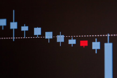急落まったなし～株価チャートの下落を示すローソク足