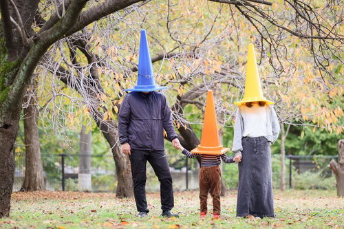 三角コーン家族を持つ