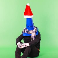 クリぼっち（三角コーン）の写真