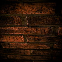 苔むした赤レンガのテクスチャー（ホラー）の写真