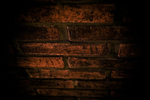 苔むした赤レンガのテクスチャー（ホラー）