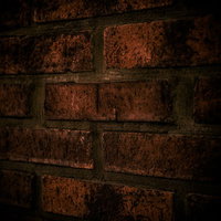 不気味な煉瓦積みの古い外壁テクスチャー写真の写真