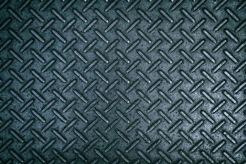 金属製足場板の滑り止めダイヤモンドパターンテクスチャー