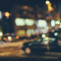 夜間の奥まった駐車場のノイズ映像（暗い夜景）の写真