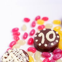 10周年クッキーとジェリービーンズの写真