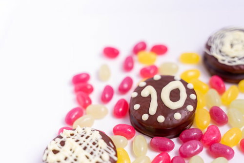 10周年クッキーとジェリービーンズ