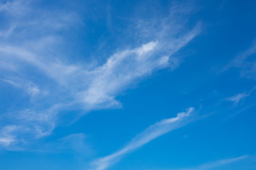晴れた日の青空に浮かぶ白い雲