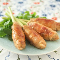 パクチーつくねの肉巻の写真