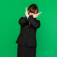 ダメ！絶対ダメ！ダメダメ！NG（グリーンバック）の写真