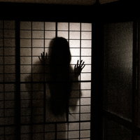 深夜、誰もいない部屋に人影が...の写真