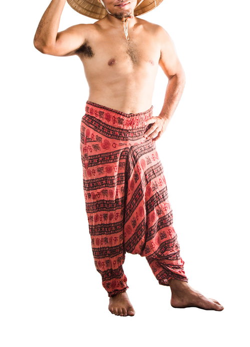 ノンラーと民族衣装を身にまとい現地民になりきる男性