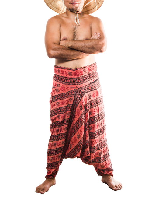 ここは通さないと頑な民族衣装の腕組み男性