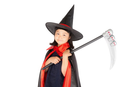 ニッコリスマイルの魔女っ子囚人コスプレ