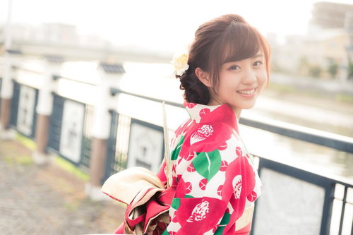 夕暮れキラキラ浴衣女子