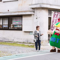 大原中央商店街を歩いていたら人気のゆるキャラと遭遇の写真