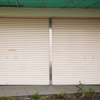 大原中央商店街の閉じたシャッターと商業衰退の現状の写真