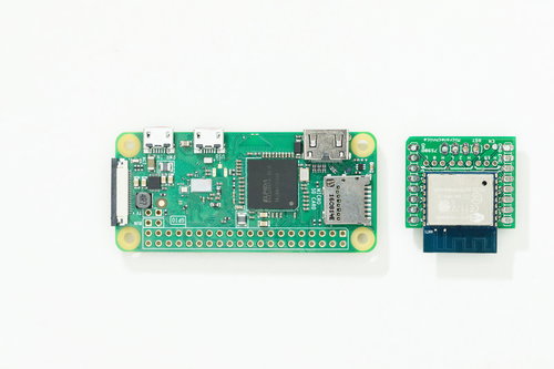 Raspberry Pi Zero WとWi-Fiモジュールの小型基板