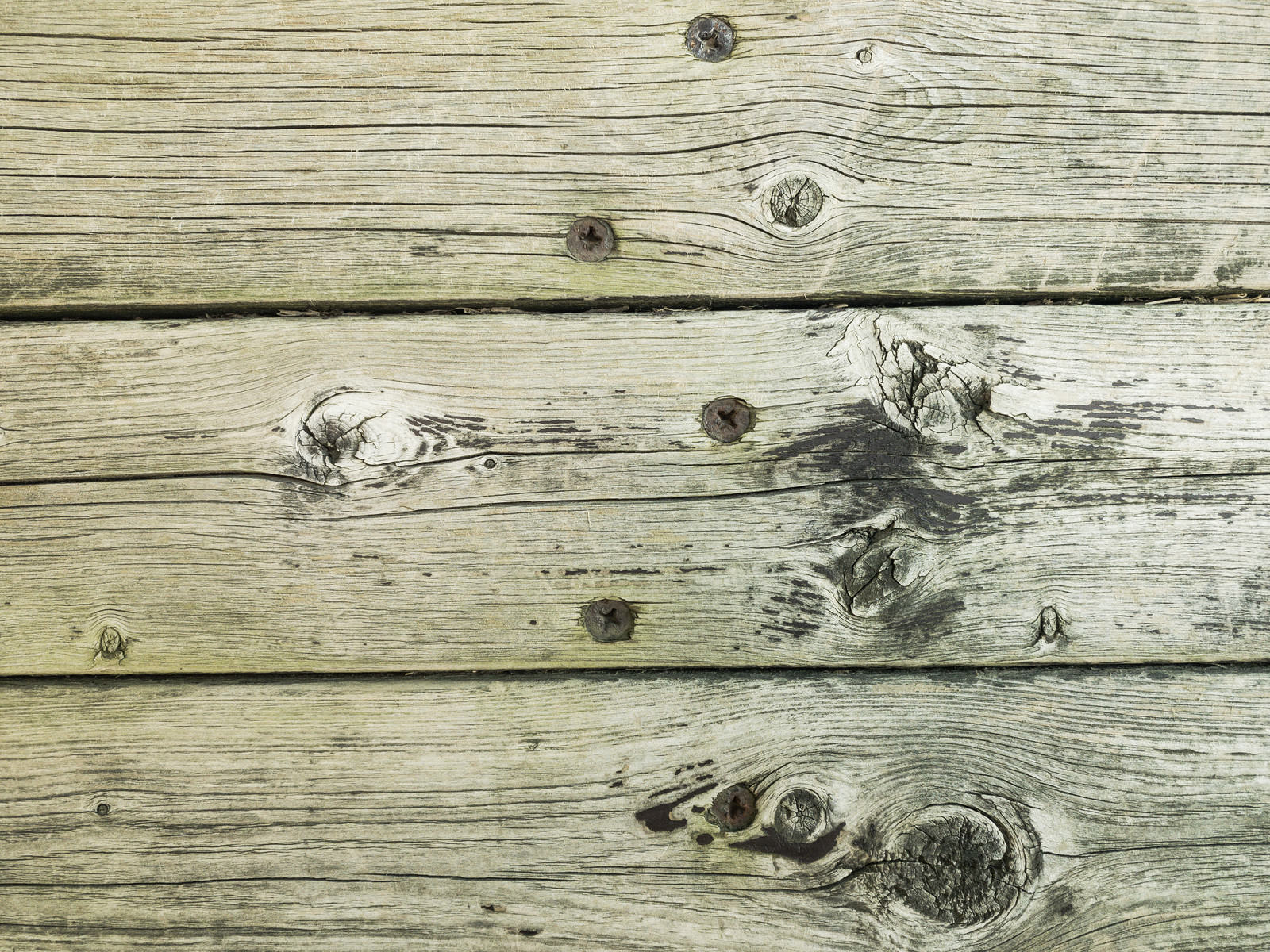 錆びた釘が打ち込まれた古い木の板のテクスチャー