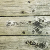 錆びた釘で固定された木目の天板（テクスチャー）の写真