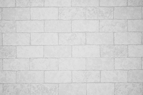 タイル調の白いレンガパターン壁紙クロス、テクスチャー付き立体壁面