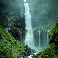 日光華厳の滝 栃木県日光市の名瀑 98メートル落差の絶景の写真