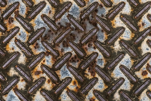 錆びた金属の足場テクスチャー素材の表面パターン