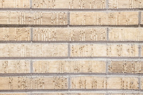 新築の外壁タイル・クリーム色のテクスチャー