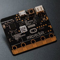 ICT教育に用いるmicro bitの電子部品と基板の写真