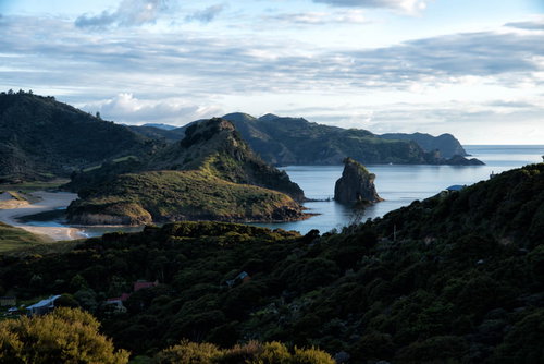 グレートバリア島の海岸沿いからの眺め、ニュージーランド