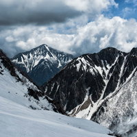 涸沢から望む常念岳（飛騨山脈）の写真