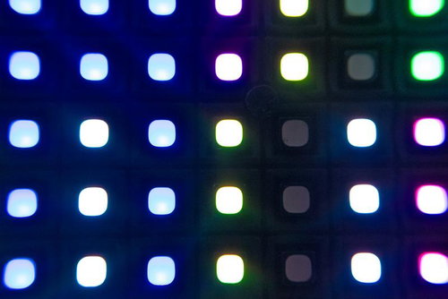 LEDパネルの接写（RGBフルカラー）