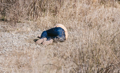 戦士キャラクターの敗北シーン