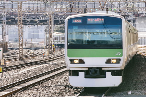 東京・上野方面へ走行中の山手線1400G