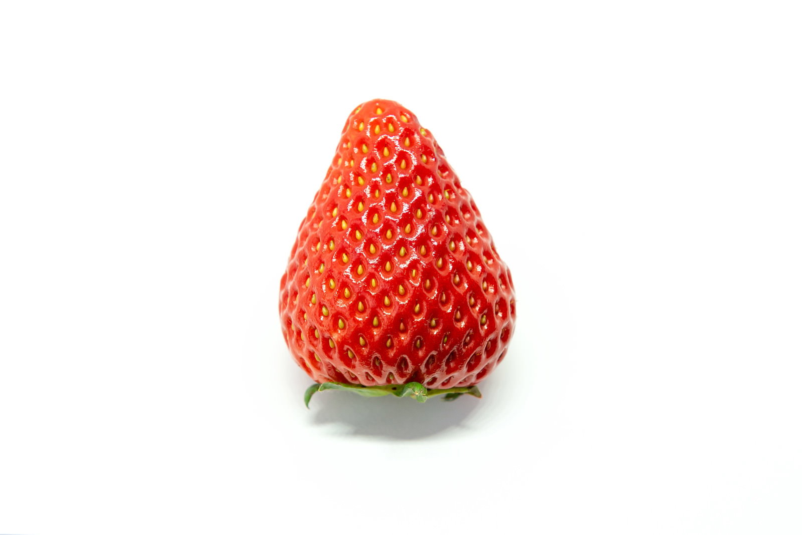 Fresh, red strawberries on a white background