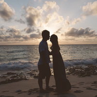 あの日見たサンセット、僕と君はワンセット（長間浜ビーチ）の写真